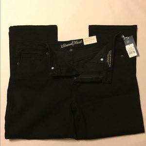 Black denim high rise crop pants size 14/32R